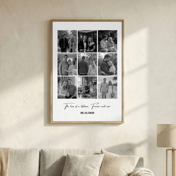 Photo aquarelle personnalisée Impression sur toile Giclée expédiée des USA Décoration de la maison Cadeau d'anniversaire pour les amis et la famille
