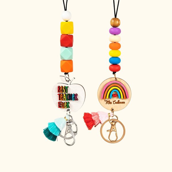 Lanyard personnalisé Pomme mignonne pour badges d'identité pour professeurs Infirmière