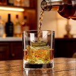 Personalized Fishing Theme Old-Fashioned 10 oz Whiskey Glass with Name Daily Use Father's Day Birthday Gift for Men Fishing Enthusiasts