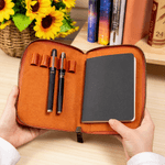 Personalized 3D Cartoon Travel Character PU Leather Notebook Set with Pen Holder Trip Planner Daily Use Birthday Gift for Travel Lovers