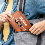 Personalized 3D Cartoon Travel Character PU Leather Notebook Set with Pen Holder Trip Planner Daily Use Birthday Gift for Travel Lovers