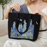 Personalisierter Cord-Shopper im Schmetterlings-Geburtsblumen-Design | mit Namen | Tragetasche | Tote Bag | Muttertag Geburtstag Geschenk für Frauen