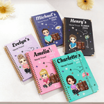 Planificador personalizado de dibujos animados Viajes por el mundo 2026 Cuaderno de espiral A5 con páginas de planificación semanal y mensual Uso diario Regalo de viaje para viajeros