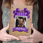 Personalised Star Balloon Graduation Photo PU Leather Notebook with School Name and Name Graduation Ceremony Gift for Class of 2026 Graduates