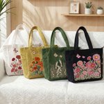 Personalisierter Cord-Shopper im Schmetterlings-Geburtsblumen-Design | mit Namen | Tragetasche | Tote Bag | Muttertag Geburtstag Geschenk für Frauen