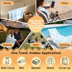 Personalized Tropical Floral Quick Dry Soft Oversized Beach Towel with Name Birthday Beach Party Gift for Her