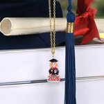 Gepersonaliseerde Glitter Cartoon Karakter Afstuderen Cap Charm Tassel Decoratie met Naam en Jaar Afstuderen Gift voor Afgestudeerden Vrienden