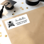 Personalized Class of 2026 Design Waterproof Stickers with Name Return Address Label Celebration Graduation Party DIY Decor for Graduates