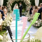 Personalized Multicolor Glitter Drink Signature Cocktail Stirrer Stick Bar Decor Party Wedding Gift