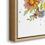 Personalized Floral Watercolour Photo Giclee Canvas Prints Home Decor Anniversary Gift for Pet Lover Family