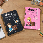 Planificador personalizado de dibujos animados Viajes por el mundo 2026 Cuaderno de espiral A5 con páginas de planificación semanal y mensual Uso diario Regalo de viaje para viajeros