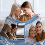 Personalised Best Mom I Love You Ever Soft Throw Blanket with Name and 4 Photos Home Decor Mother's Day Birthday Gift for Mom