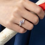 Personalized Graduation Birthstone Ring with Engraved Text and Zircons Graduation Gift for College High School Graduates