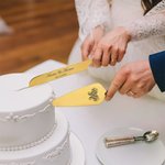 Personalisierte Initiale Kuchenmesser und Server-Set mit Namen und Datum Hochzeit Verlobung Geschenk für Paar
