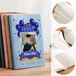 Personalised Star Balloon Graduation Photo PU Leather Notebook with School Name and Name Graduation Ceremony Gift for Class of 2026 Graduates