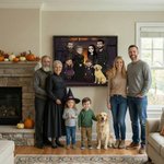 Personalized Cartoon Gothic Style Photo Giclee Canvas Prints Home Decor Ship from USA Anniversary Halloween Gift for Family