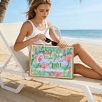 Sac en jute de grande capacité avec nom et texte Usage quotidien Cadeau d'anniversaire pour sœur Amie