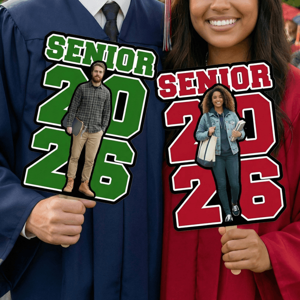 Gepersonaliseerde Graduation Photo Hand Fan Afstudeerceremonie Party Gebruik Afstuderen Herdenking Gift voor Class of 2026 Afgestudeerde