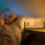 Personalised Highland Cow Family LED Night Light with Names and Wooden Base Home Decor Mother's Day Father's Day Gift for Mom Dad