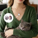 Personalized Dainty Birth Flower Initial Photo Locket Necklace with Engraved Text Birthday Anniversary Mother's Day Gift for Mom Grandma Woman