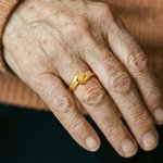 Personalized Graduation Birthstone Ring with Engraved Text and Zircons Graduation Gift for College High School Graduates