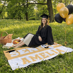 Personalised Graduation Photo Quick Dry Oversized Microfiber Beach Towel with Name Travel Essential Beach Party Gift for Class of 2026 Graduate