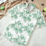 Personalizada Retro Lápiz Dibujo Estilo Perro Gato Retrato Hawaiano Unisex Camisa Cumpleaños Verano Vacaciones Regalo para los dueños de mascotas Pet Lovers