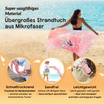 Personalisiertes Strandtuch im Perlmutt-Design | mit Geburtsblume und Initiale | optional mit Turnbeutel | Geburtstag Geschenk für Frauen Freunde