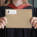 Personalized Class of 2026 Design Waterproof Stickers with Name Return Address Label Celebration Graduation Party DIY Decor for Graduates