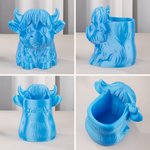 Personalised Multicolour Highland Cow Multi-Size Pen Holder with Name Desk Decor Daily Use Birthday Gift for Highland Cow Lovers Students Teachers