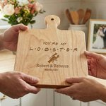 Personalised Engraved You're My Lobster Name Date Wooden Reversible Cutting Board with Grip Wedding Housewarming Anniversary Gift for Couple