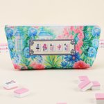 Personalised Chinoiserie Monogrammed Mahjong Tiles Makeup Bag with Name Daily Use Mahjong Night Birthday Gift for Mahjong Players