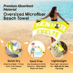 Personalised Graduation Photo Quick Dry Oversized Microfiber Beach Towel with Name Travel Essential Beach Party Gift for Class of 2026 Graduate