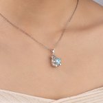 Personalised Mother Bear Necklace with Birthstone Dainty Jewellery Mother's Day Birthday Gift for Mom Woman