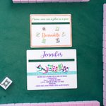 Lecteur de ligne de Mahjong en acrylique coloré personnalisé avec nom Club de Mahjong Cadeau de soirée de jeu de Mahjong pour les amateurs de Mahjong