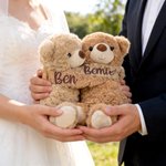 A Hug for My Cutie Love - Personalized Scented Stuffed Bear Puppy Plush Toy Birthday Wedding Anniversary Valentine's Day Gift