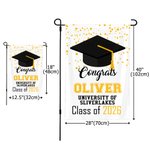 Personalized Graduation Garden Flag with Name and Year Yard Porch Decoration Graduation Gift for Graduates