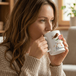 Personalized Birth Flower Girl 11 oz 15 oz Ceramic Mug with Name and Coaster Mother's Day Birthday Gift for Mom Girl