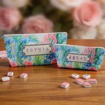 Personalised Chinoiserie Monogrammed Mahjong Tiles Makeup Bag with Name Daily Use Mahjong Night Birthday Gift for Mahjong Players