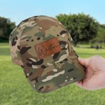 Personalised PU Leather Name Patch Camo Baseball Cap Daily Use Birthday Father's Day Gift for Dad Man