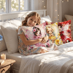 Personlig vakker fødselsblomst Fe Mykt kasteputetrekk med navn Hjemmeinnredning Daglig bruk Bursdagsgave til små jenter