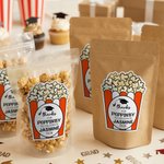 Personalised Popcorn Graduation Cap Waterproof Stickers with Name and Year Graduation Party Decoration Favor for Graduates