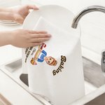 Personalizzato Baking Because Cooking Is Love Asciugamano da tè in cialda con nome Uso quotidiano Regalo di compleanno per lei