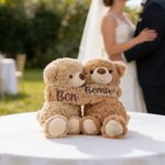 A Hug for My Cutie Love - Personalized Scented Stuffed Bear Puppy Plush Toy Birthday Wedding Anniversary Valentine's Day Gift