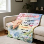 Personalisierte Foto Regenbogen Herz Pfote drucken weiche Decke mit Namen und Jahr Home Decor Sympathie Memorial Geschenk für Tierbesitzer Familie werfen