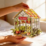 Personalized Faux Stained Glass Greenhouse Acrylic Suncatcher Ornament with Text Home Decor Birthday Anniversary Gift for Plant Lovers