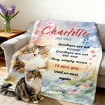 Personalisierte Foto Regenbogen Herz Pfote drucken weiche Decke mit Namen und Jahr Home Decor Sympathie Memorial Geschenk für Tierbesitzer Familie werfen