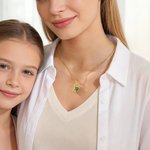 Personalised Mother Bear Necklace with Birthstone Dainty Jewellery Mother's Day Birthday Gift for Mom Woman