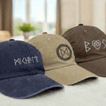 Personalised Multicolor Viking Runes 100% Cotton Baseball Cap with Name Daily Wear Best Man Gift for Man Boyfriend Father