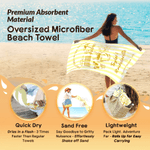 Personalised Champagne Striped Beach Towel with Text Location and Date Summer Vacation Bachelorette Party Birthday Gift for Girls Bridesmaids